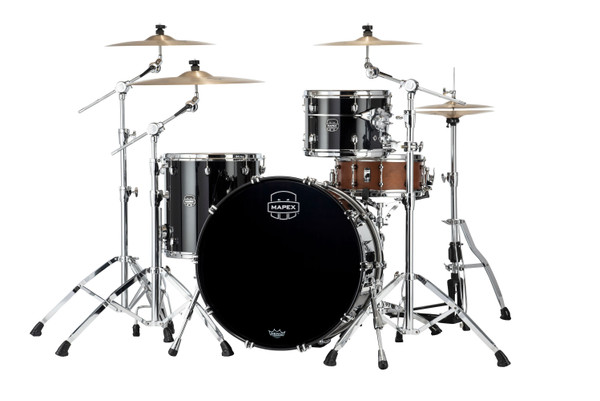 Mapex Saturn Evolution Hybrid Powerhouse 3pc Rock Kit - Piano Black