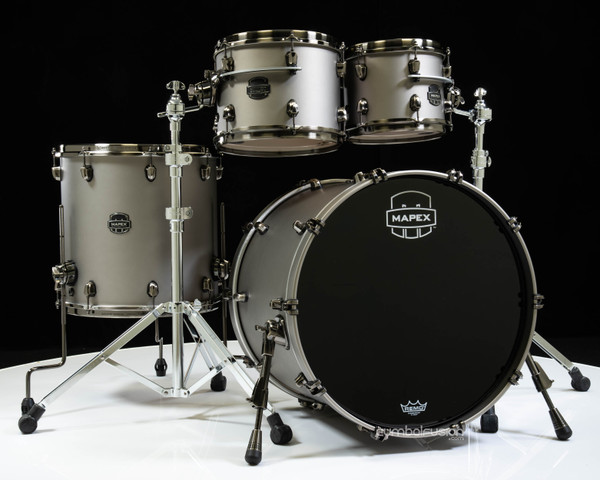 Mapex Saturn Evolution Rock 4-Piece Shell Pack Without Snare - Gun Metal Grey