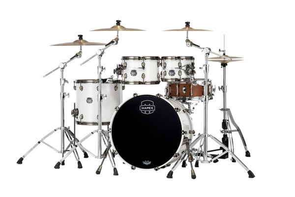 Mapex Saturn Evolution Maple/Walnut 4pc Classic Kit - Polar White