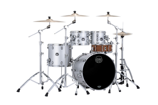 Mapex Saturn Evolution Maple/Walnut 4pc Classic Kit - Iridium Silver