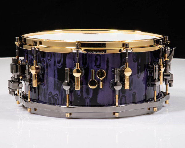 Sonor SQ2 14x6.5 Heavy Beech Snare Drum - Violet Tribal