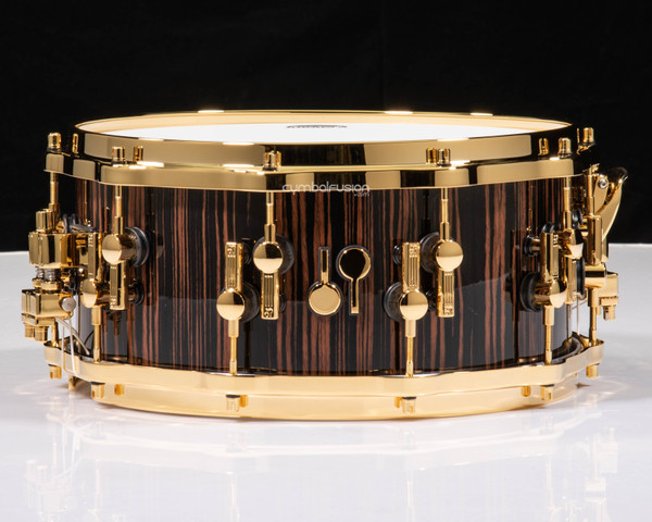 Sonor SQ2 14x6.5 Beech Snare Drum - Ebony (High Gloss) w/ Gold HW