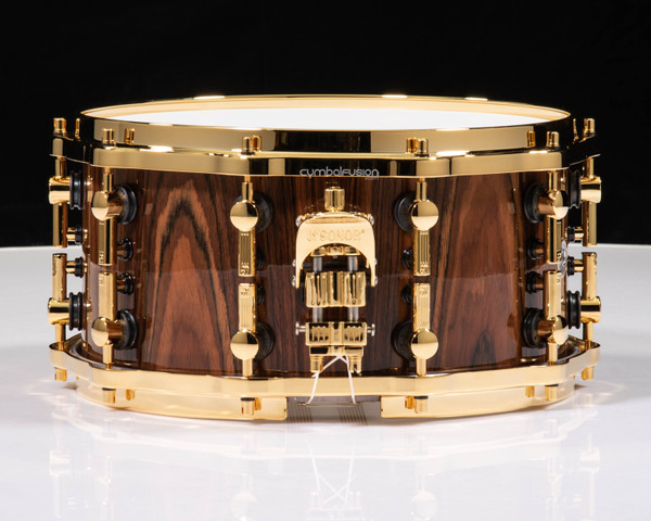 Sonor SQ2 14x7 Beech Snare Drum - Rosewood w/ Gold HW