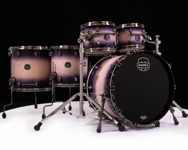Mapex Saturn Evolution Workhorse 5-Piece Shell Pack Without Snare - Exotic Violet Burst