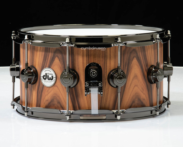 DW Collector's 7x14 15ply Santos Rosewood - Single Row Black Nickel
