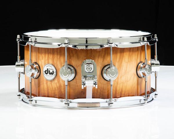 DW Collector's 6.5x14 Snare - Burnt Toast Burst over Quilted Maple