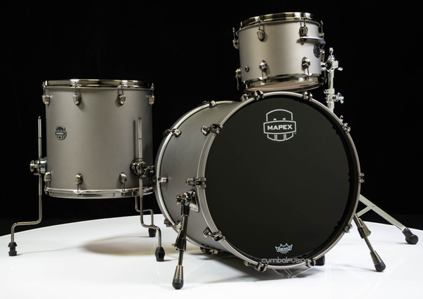 Mapex Saturn Evolution Maple/Walnut 3pc Kit - Gun Metal Gray