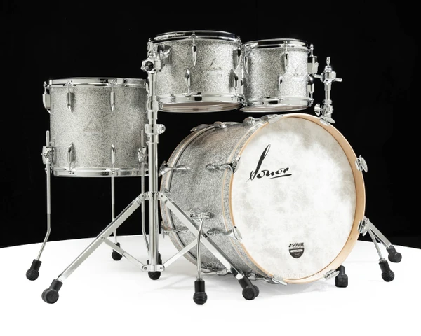Sonor Vintage Series 4pc 10/12/14/20 (No Mount) - Vintage Silver Glitter