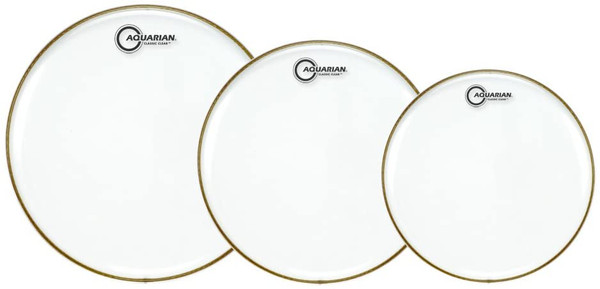 Aquarian Classic Clear 10",  12", 16" Tom Value Pack