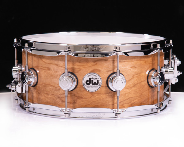 DW Collector's Series 6.5x14 Pure Cherry Snare - Natural Satin Oil