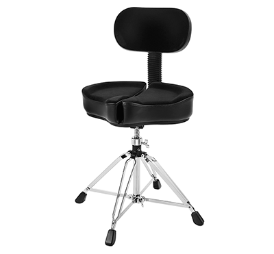 Ahead Black Spinal-G Drum Throne w/Backrest and 4 Leg Base