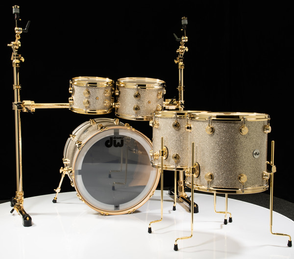 DW Collector's 5pc SSC Maple Shell Pack Broken Glass w/Gold HW