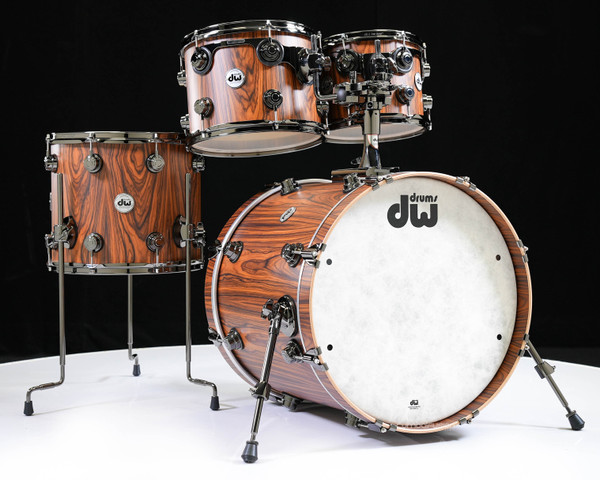 DW Collector's 4pc SSC Maple Kit -Hard Satin Exotic Santos Rosewood 1231108