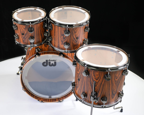 DW Collector's 4pc SSC Maple Kit -Hard Satin Exotic Santos Rosewood