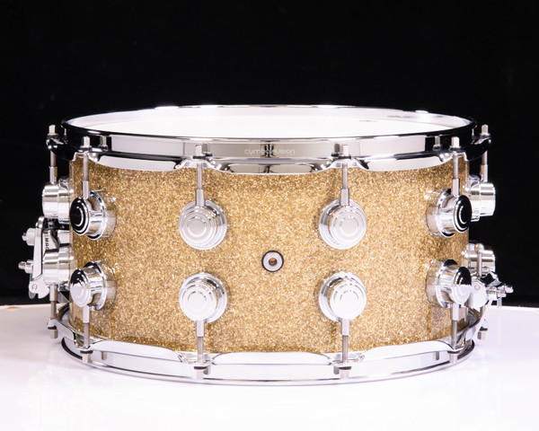 DW Collector's 7x14 Pure Maple Snare - Gold Glass w/Chrome HW