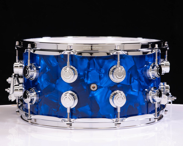 DW Collector's Series Pure Maple 10+6 Snare Drum 7x14 - Blue Moonstone