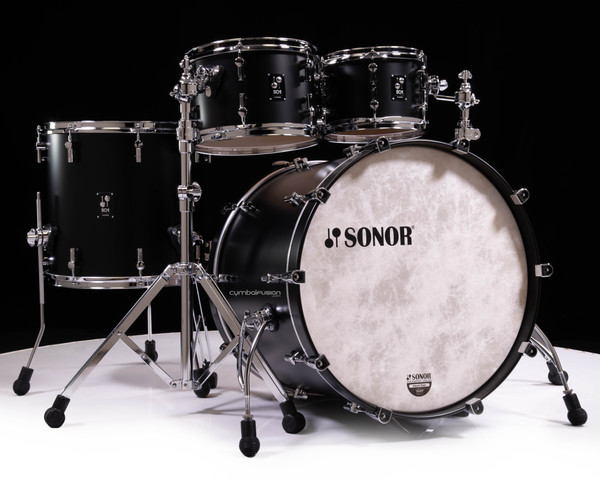 Sonor SQ1 22" 4pc Kit - GT Black **NEW 2022 Matching Hoops**