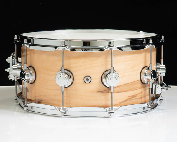 DW Collector's 3/3/3 Maple 6.5x14 Snare - Exotic Olive Ash Burl