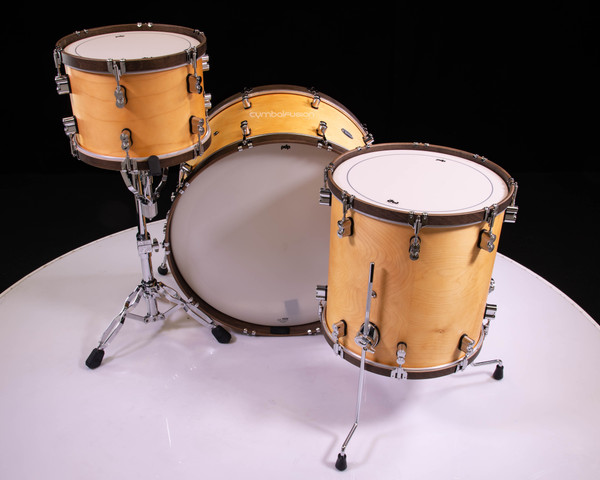 Top View PDP Concept Classic 3pc 13/16/26 Natural with Walnut Hoops (PDCC2613NW)