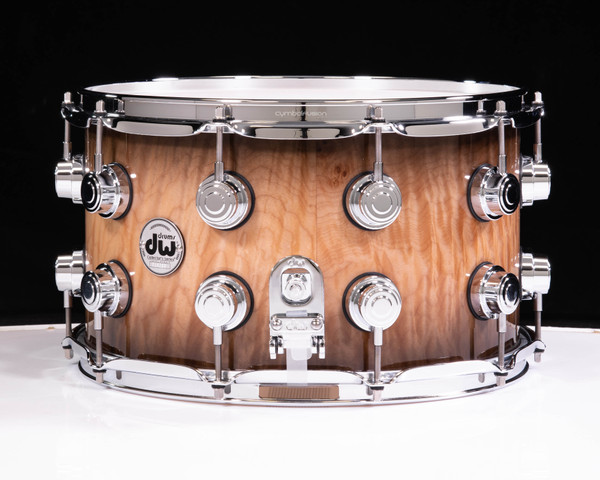 DW Collector's Series 8x14 Candy Black Burst over Exotic Quilted Maple