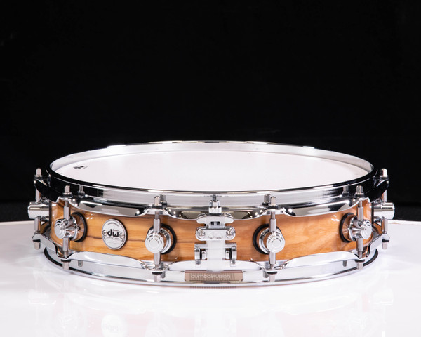 DW Collector's Pi Snare - High Gloss over Exotic Olive Ash Burl 3/3/3 Shell