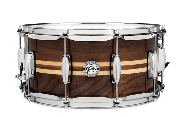 Gretsch 6.5x14 Walnut with Maple Inlay Snare Drum