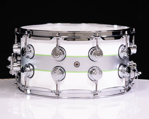 Silver Stripe with Lime Edges
