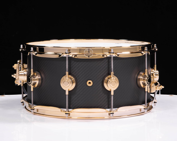 DW Collector's 6.5x14 Carbon Fiber Snare Drum w/Gold HW