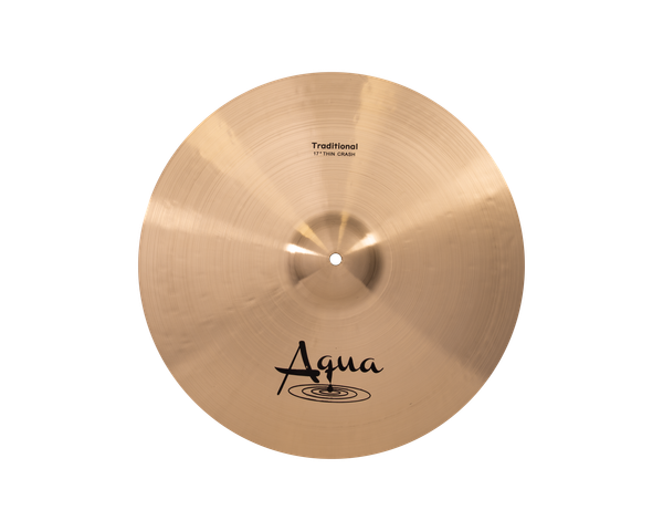 Aqua 17" Traditional Thin Crash - Black Logo 