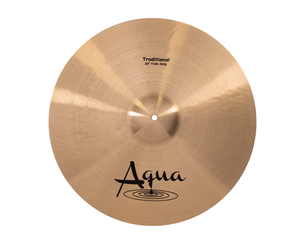 Aqua 20" Traditional Thin Ride Cymbal - Black Logo (AR20T-T)