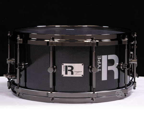 Canopus Type R 6.5x14 Black Metallic Snare Drum (MTR-1465DH-BKM-LQ)