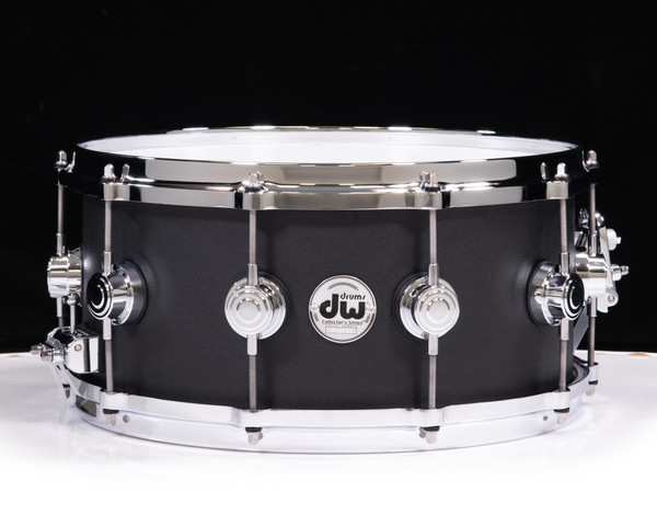 DW Collectors 6.5x14 Black Powder Coated Aluminum Snare W/ Sub Diecast Hoops (DRVA6514SVCBK)
