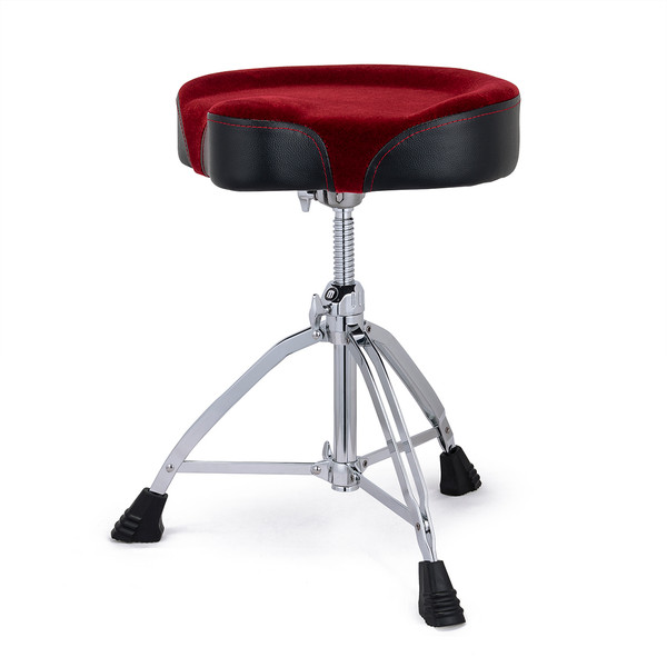 Mapex T865SER Saddle Top Double Braced Drum Throne w/Red Cloth Top T865SER