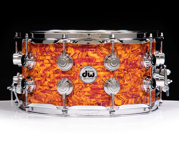 DW Collector Series 7x14" SSC Maple Snare Drum - Amber Swirl