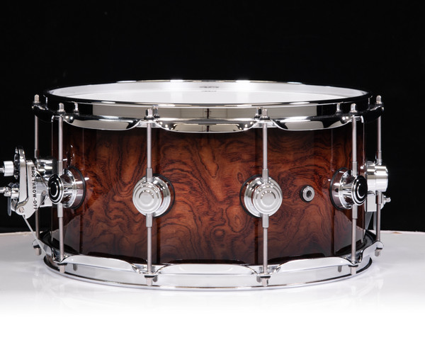 DW Collector's 6.5x14 Birch Snare - Candy Black Burst over Bubinga