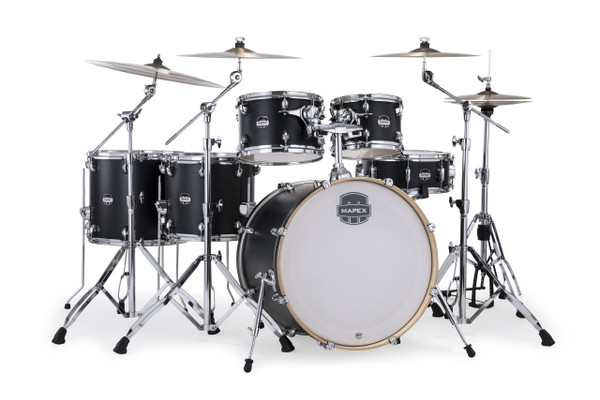 Mapex Mars Maple 6 Piece Studioease Shell Pack - Matte Black (MM628SFUKD)