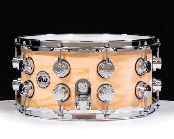 DW Collector's Series Maple 7x14 Snare Drum Ash Burl Swirl Hard Satin