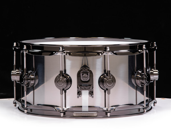 DW Collector's Series 6.5x14 Stainless Steel Snare Drum with Black Nickel Hardware