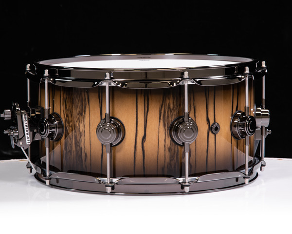 DW Collector's Series Maple 6.5x14 Snare Drum Rich Red Burst on