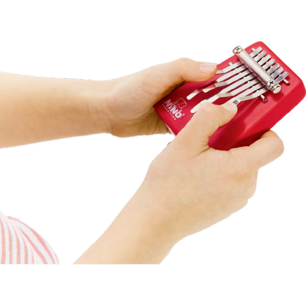 NINO® Radiata Pine Medium 7 note Wood Kalimba - Red (NINO964R)