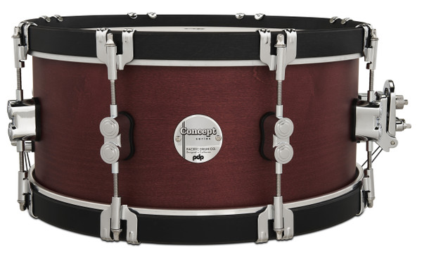 PDP Concept Maple Classic 6.5x14 Snare - Oxblood w/Ebony Hoops