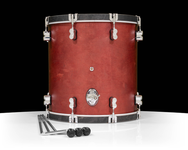 PDP Concept Classic 16x16 Floor Tom Oxblood with Ebony Hoops