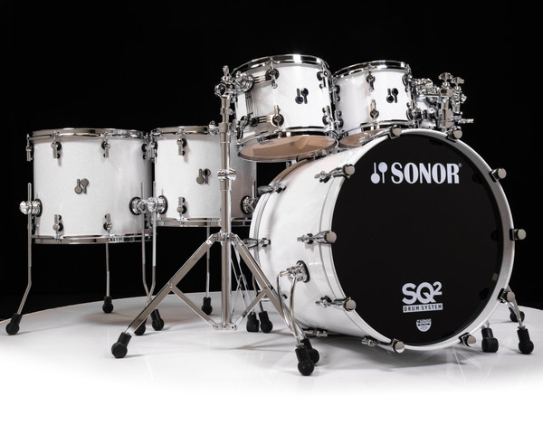Sonor SQ2 7pc Vintage Birch Kit - White Sparkle 8/10/12/14/16/22/14SD