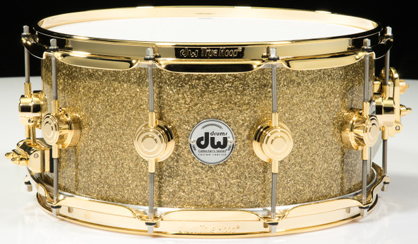 DW Collector's Series Snare 6.5x14 - Gold Glass - Gold Hardware
