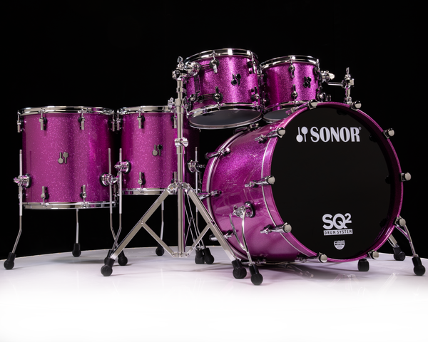 Sonor SQ2 5pc Medium Maple Shell Pack - Bright Violet Sparkle