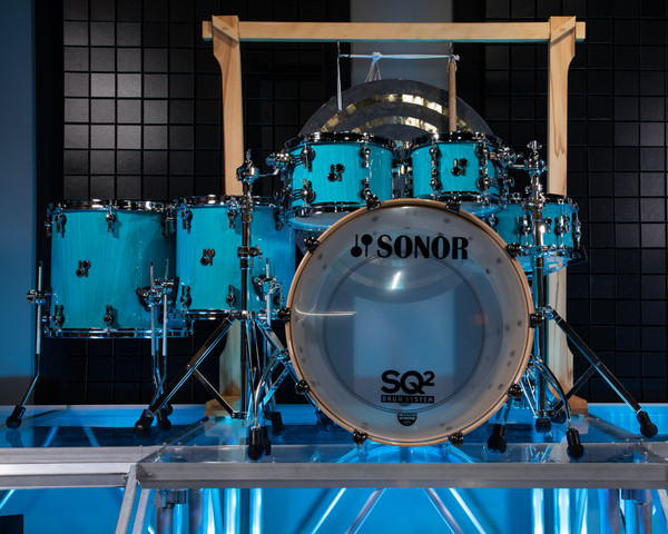 Sonor SQ2 6pc Maple Kit - Vintage Azure w/ Birdesye Maple Hoops