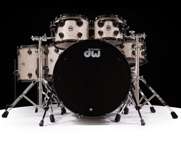 DW Collector's 6pc Purpleheart Kit - Broken Glass w/Black Hoops