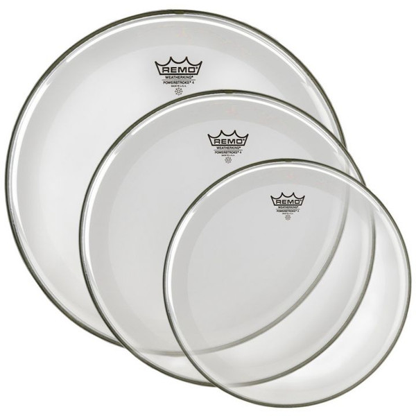 Remo P4 Powerstroke Clear 3 Piece Tom Pack - 10/12/14
