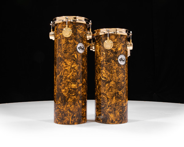 DW Collector's 6x16 and 6x18 Rata Tom Set - Gold Abalone