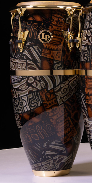 LP Limited Edition Tribal Finish 11" Quinto Fiberglass with Gold